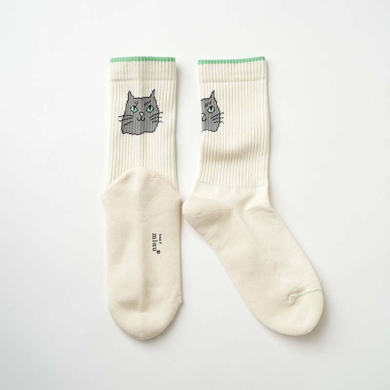 from F miau  olen わたしとぼく コットンクルー丈ソックス/ukko(OFF)